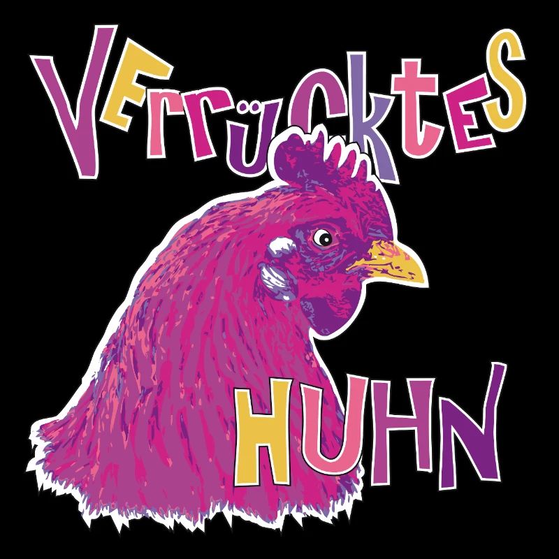 Buntes verrücktes Huhn