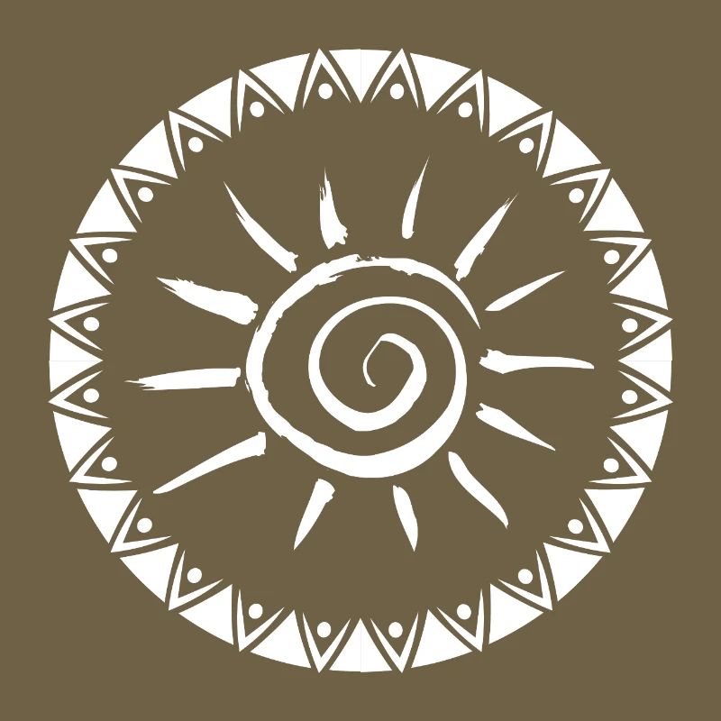 Geometric Sunburst Mandala Design