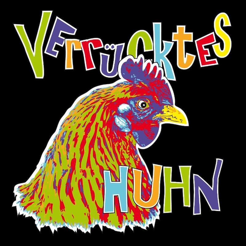 Buntes verrücktes Huhn