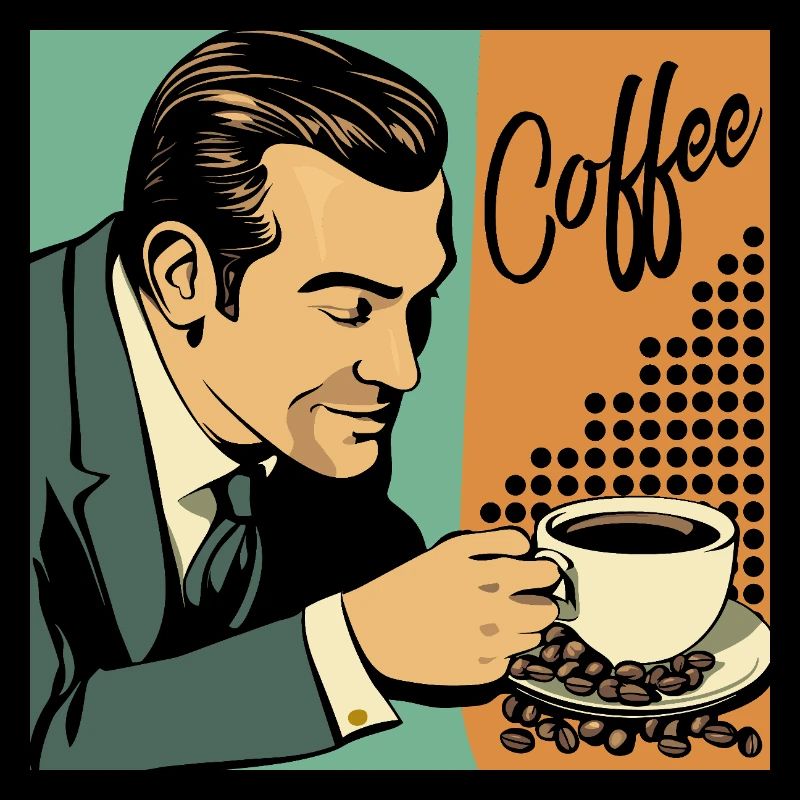 Affiche café rétro / vintage pour votre café