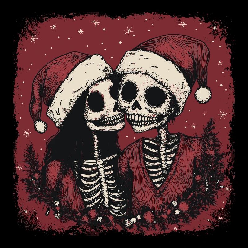 Couple de zombies célébrant Noël