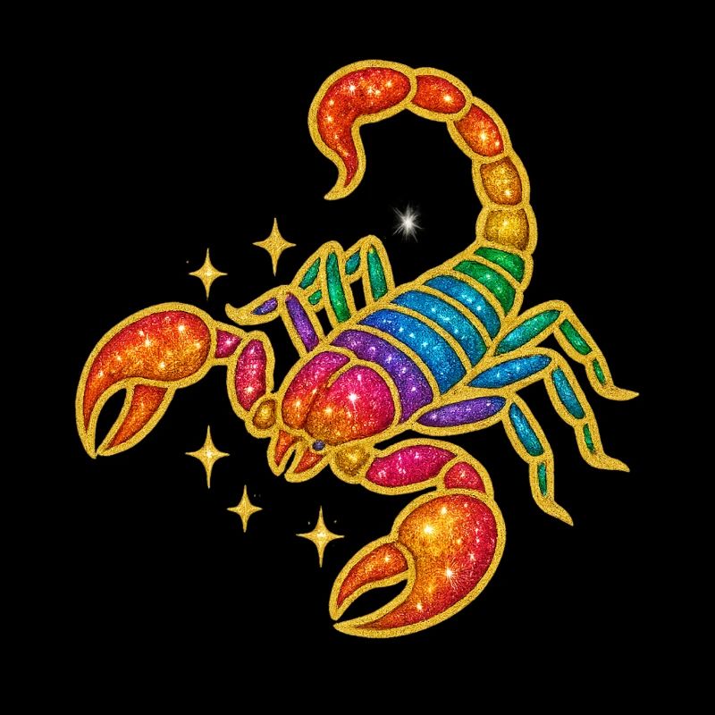 Arc-en-ciel Paillettes Scorpion