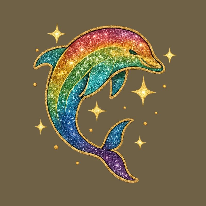 Regenbogen Delfin Sternenglitzer