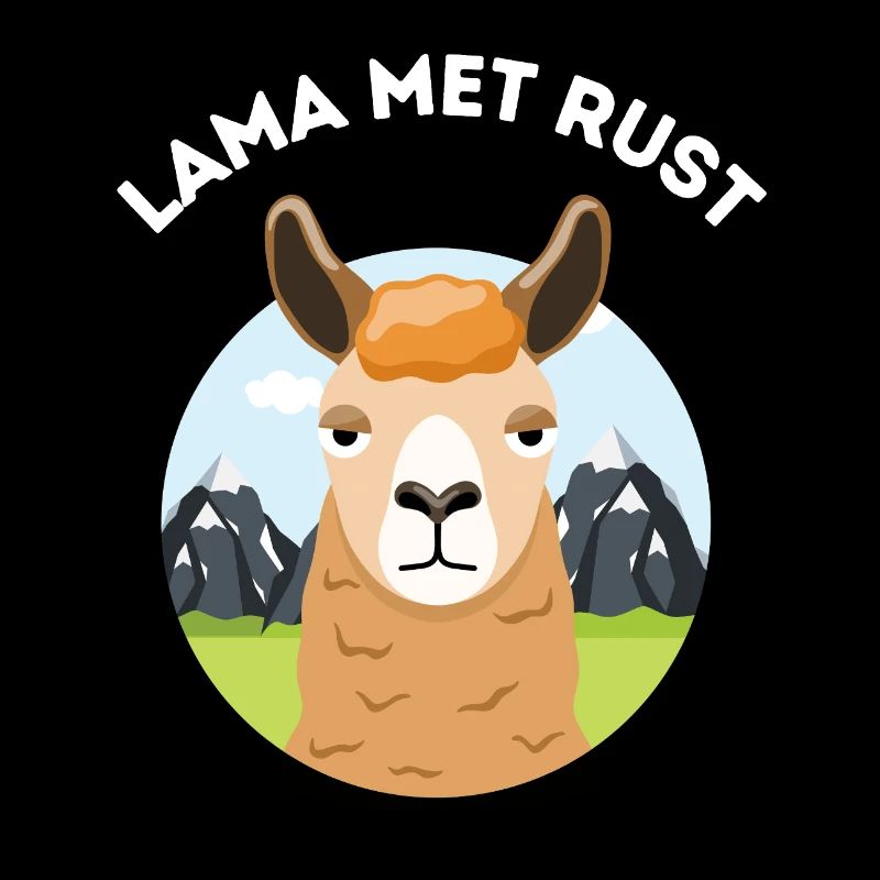 Lama au repos – Jeu de mots amusant