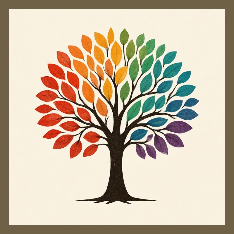 Regenbogen Baum Illustration