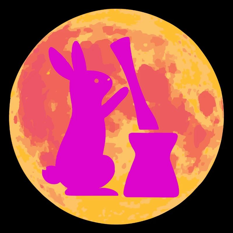 Moon Bunny Stomps Rice Cake – Full Moon Design