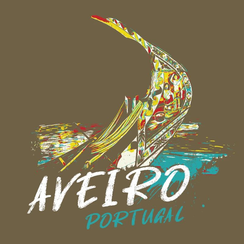 Proue bateau moliceiro Aveiro illustration