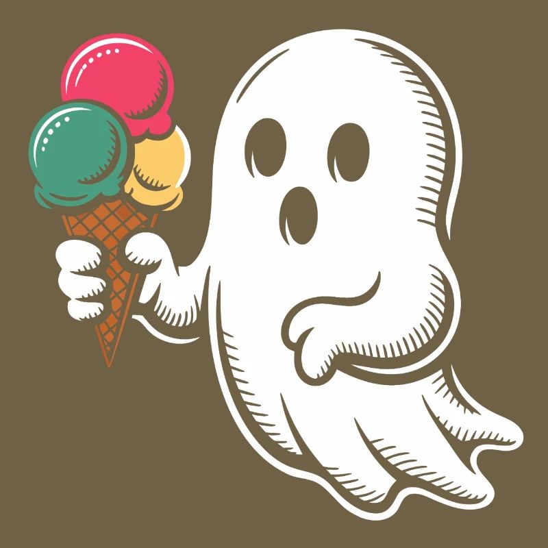 Geist mit Eiscreme Popart
