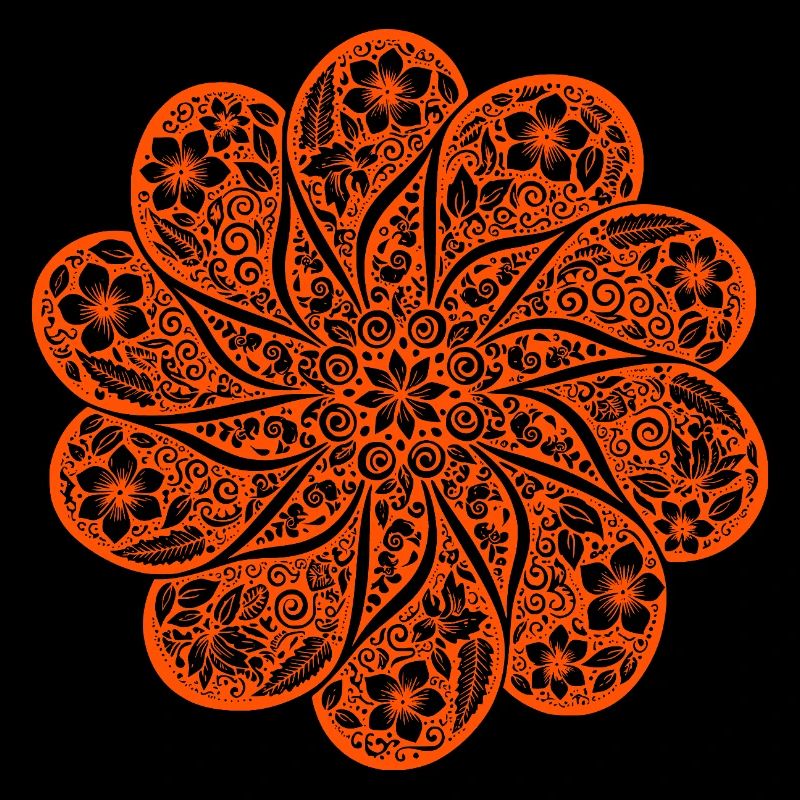 Sweat à capuche floral Batik Mandala dans le style rétro boho