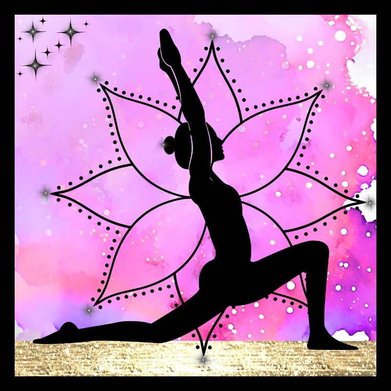 Yoga Silhouette sur Mandala