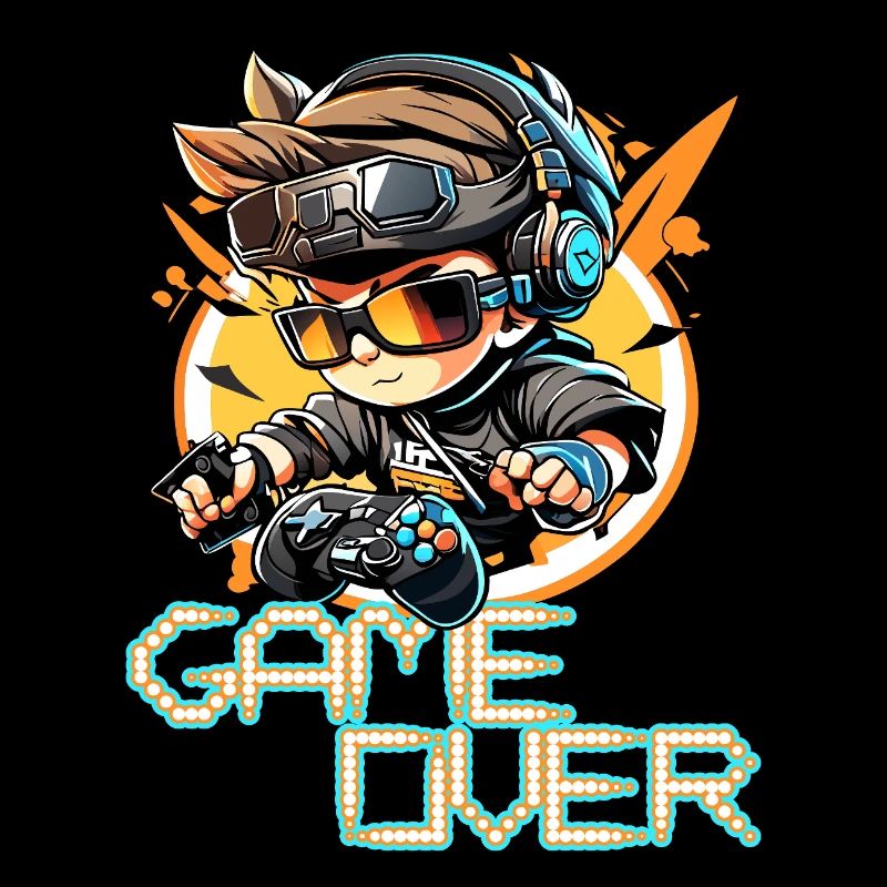 Gamer über Retro Neon Arcade