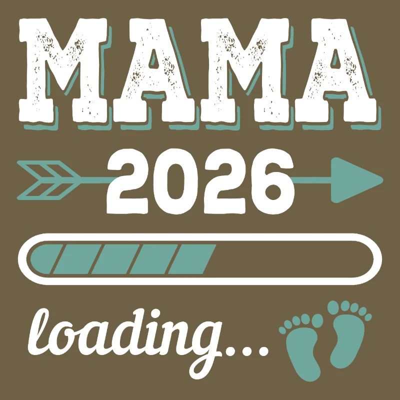 Mama 2026 Loading Werdender Mutter Geschenkidee