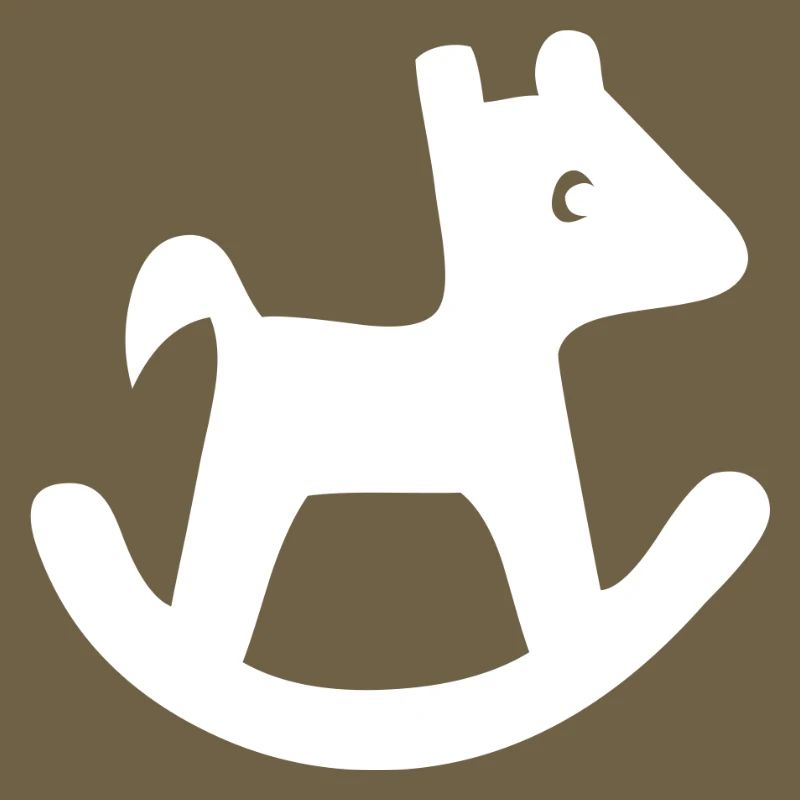 Silhouette de cheval à bascule