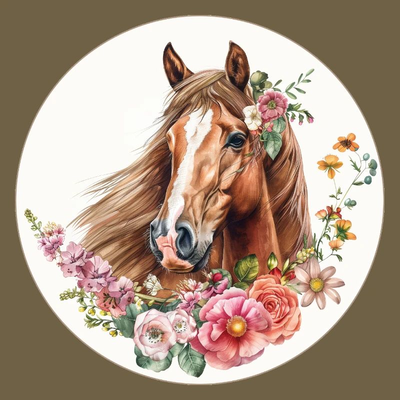 Pferd Blumen