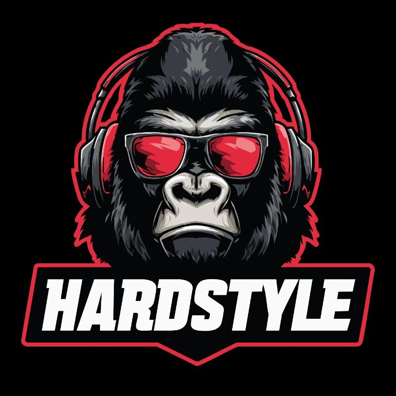 Hardstyle Gorilla – Musik Design mit Kopfhörern