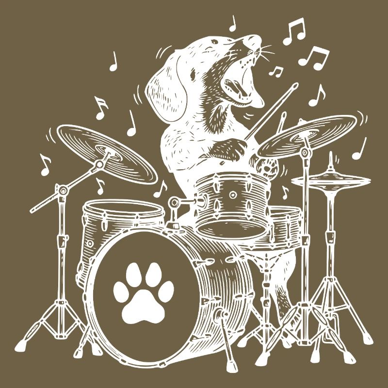 Teckel musical Batteur