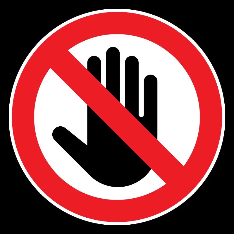Attention : Ne pas toucher, ne pas toucher symbole