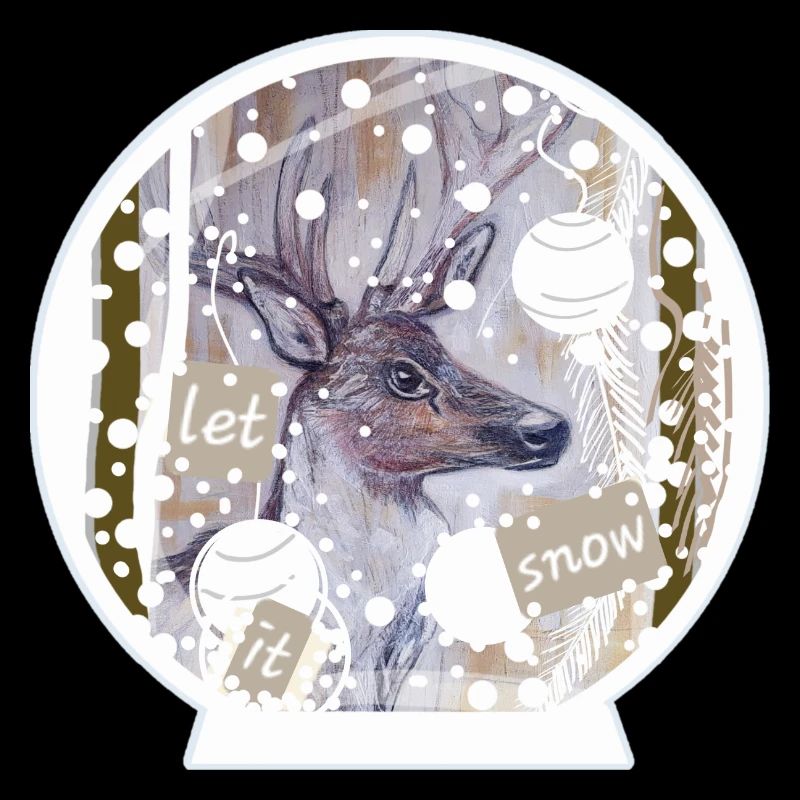Schneekugel Hirsch 