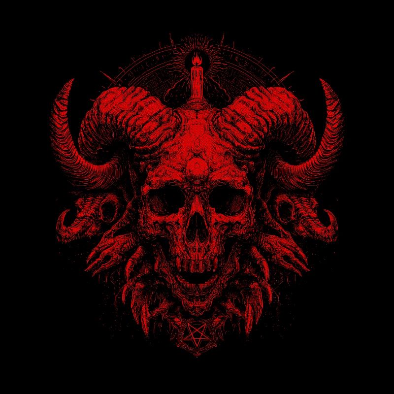 Horned Infernal Skull Sigil