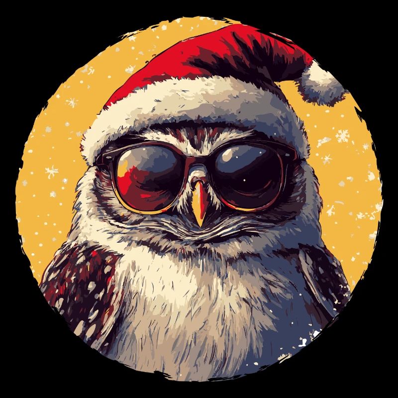 SantaEule mit Sonnenbrille