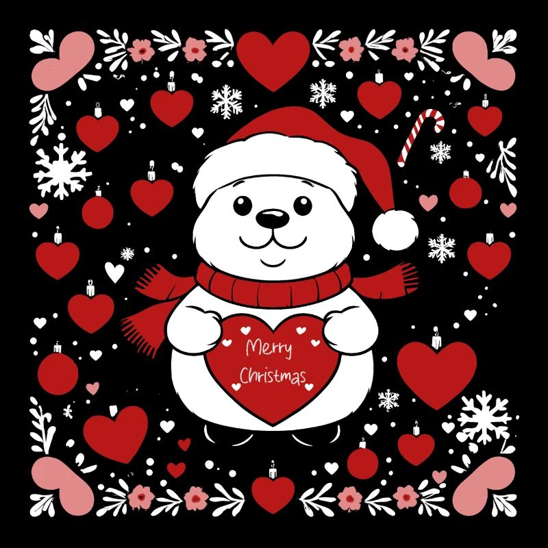 Cœur de Noël d’ours polaire