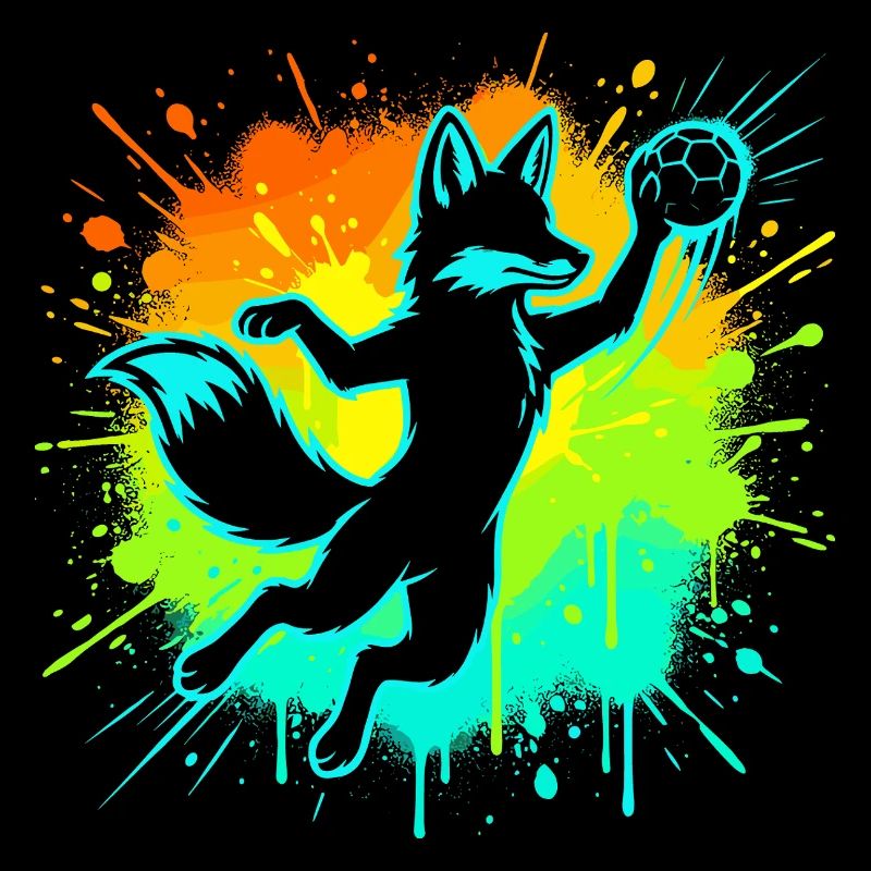 Handball Fuchs Kinder Geschenk Süß Niedlich