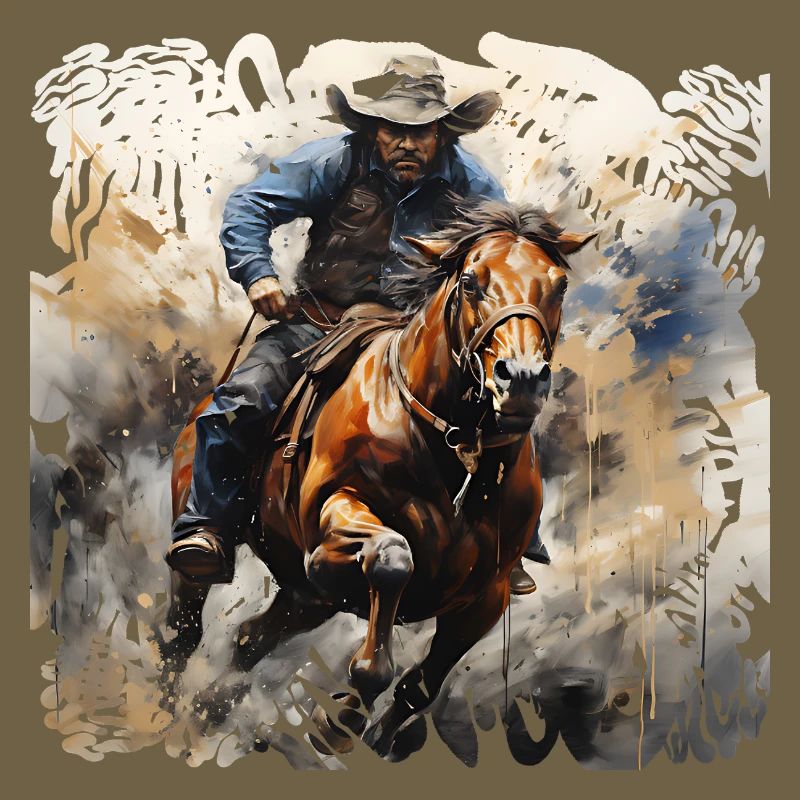 Wildwest Reiter Dynamik-Malstil