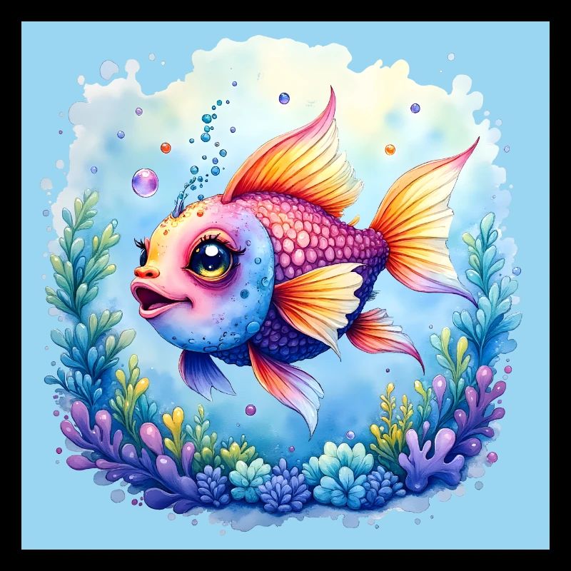Colorful Fish Under the Coral