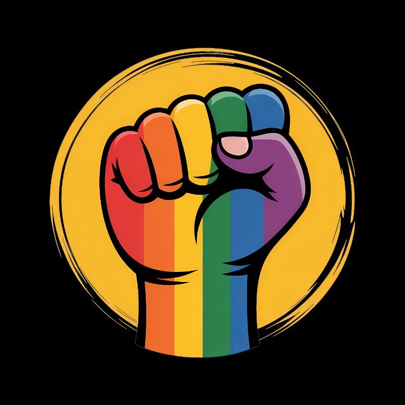 Rainbow Fist Antifa - Contre la droite