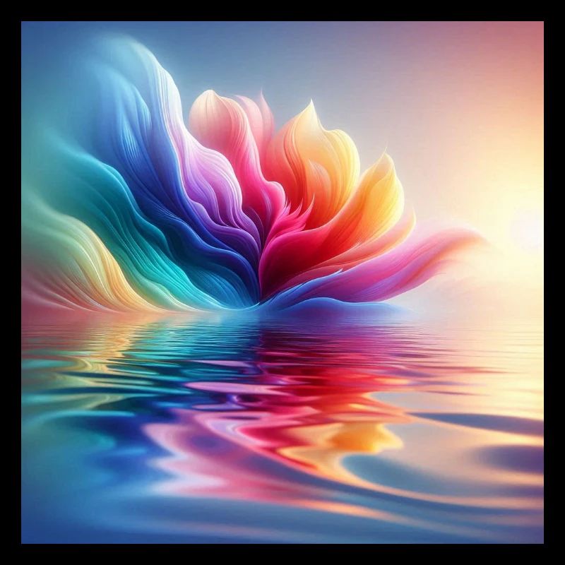 Abstrakte Blumenwellen 1