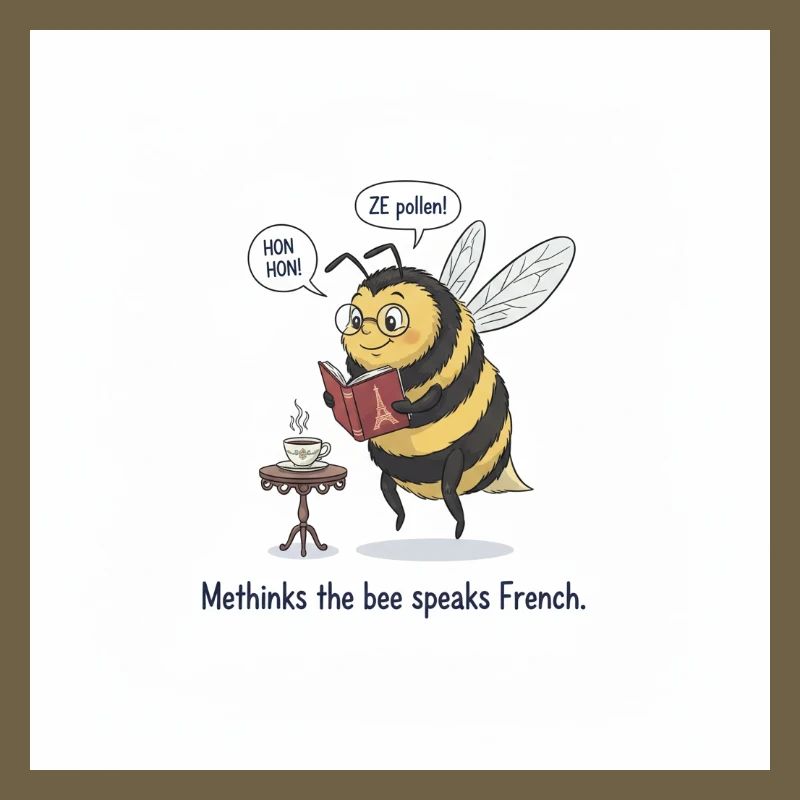 Bee apprend le français : Méthinks