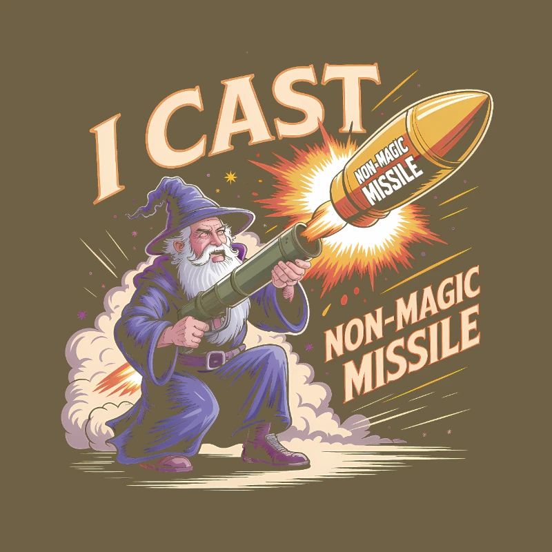 I cast non-magic Missle - Cool Wizard T-Shirt
