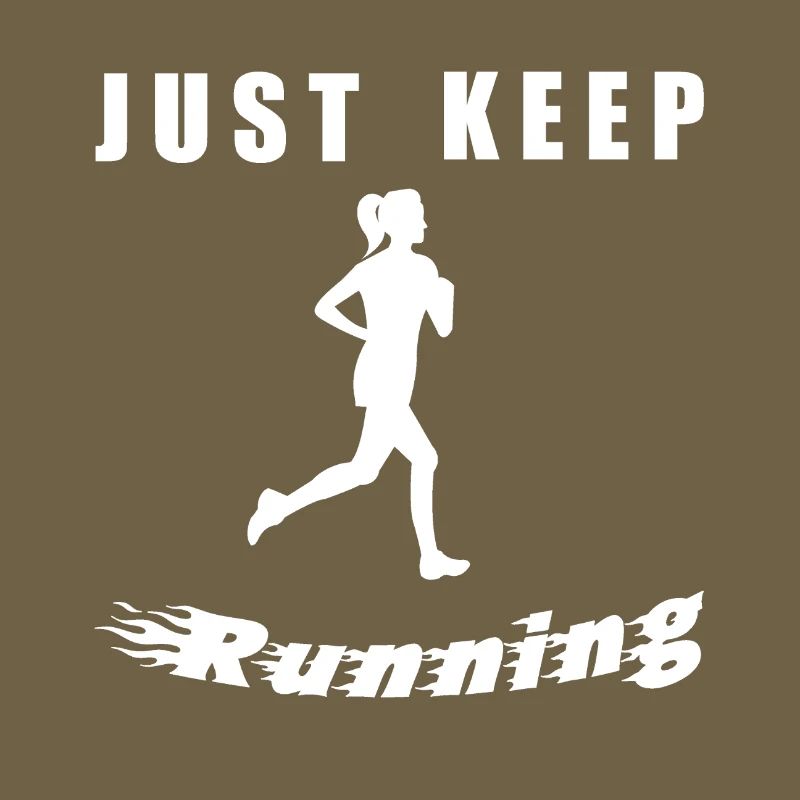 Continue simplement de courir – Silhouette de coureur