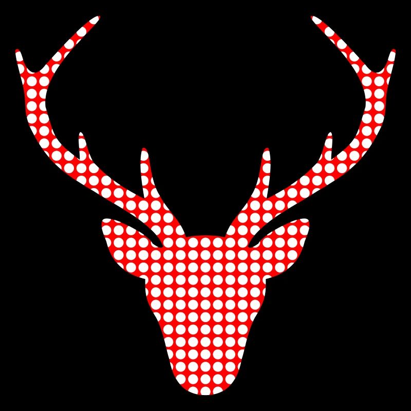 Roter Hirsch im Punktemuster
