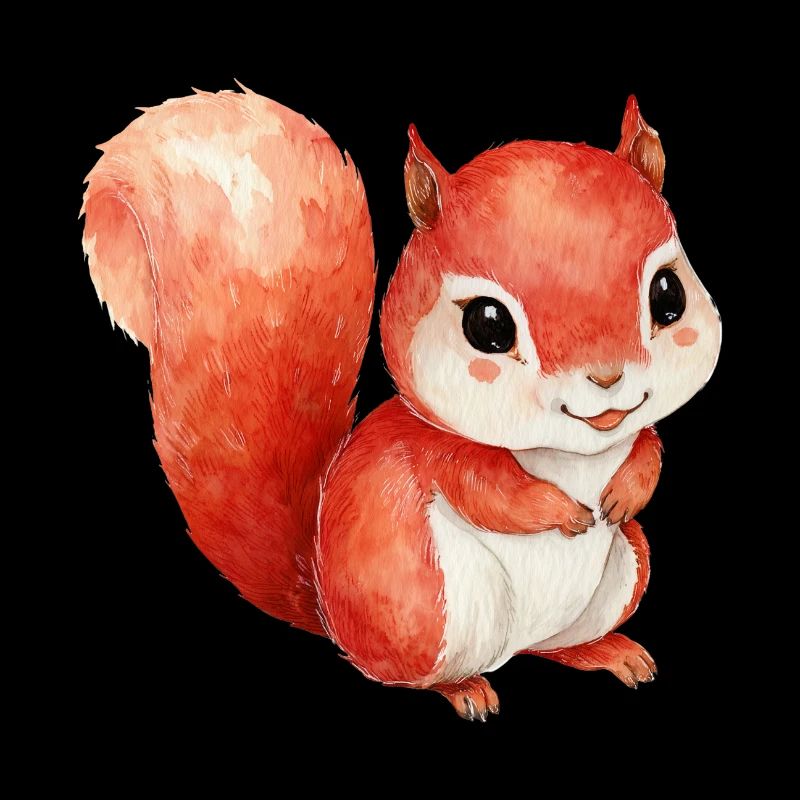 animal de la forêt, écureuil mignon pour enfants