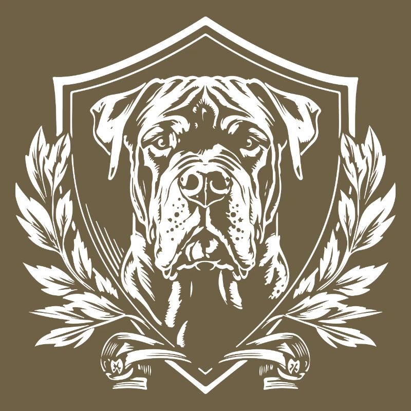 Blason : mastiff dans l’écu