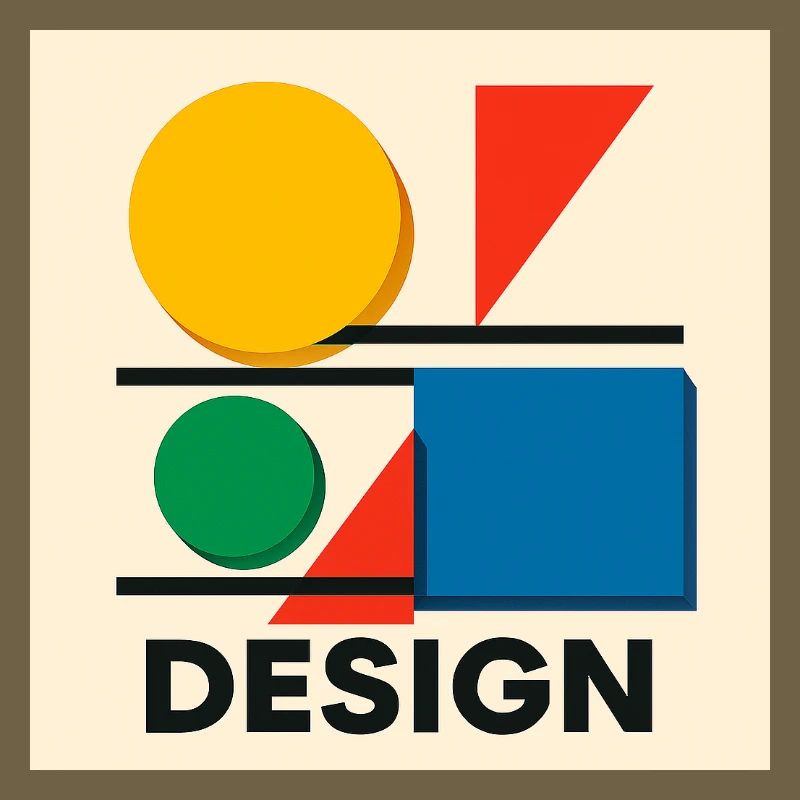 Géométrie Bauhaus Composition colorée