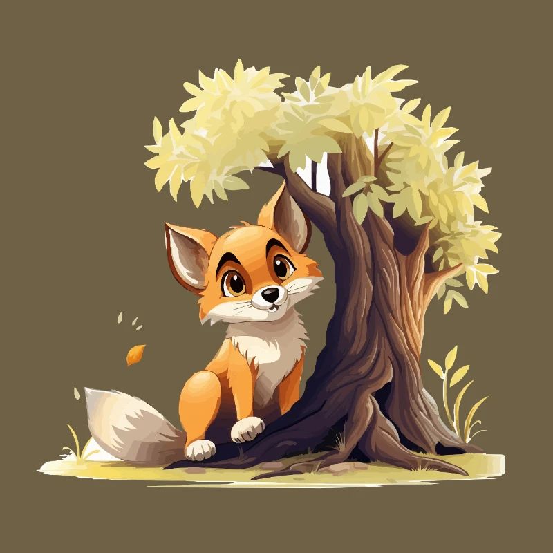 Waldfuchs am goldenen Baum