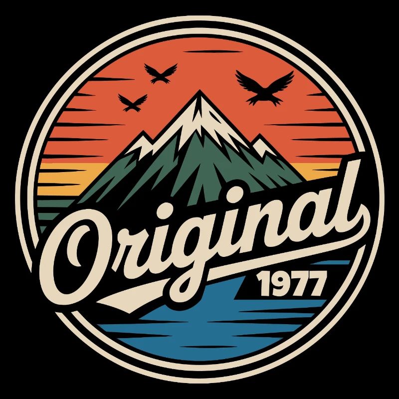 Original 1977 vintage retro 1977 anniversaire