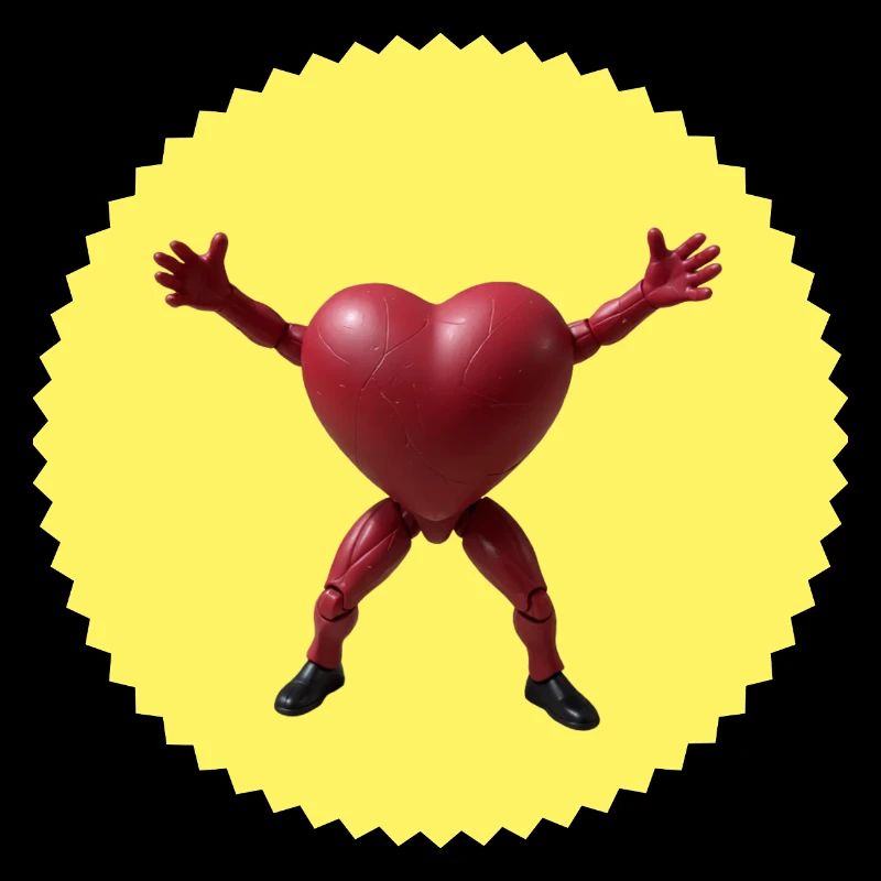 Hugging Heart Action Figure (Jagged Badge)