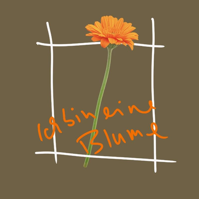 Orange Flower in Grid Frame Valentine's Day