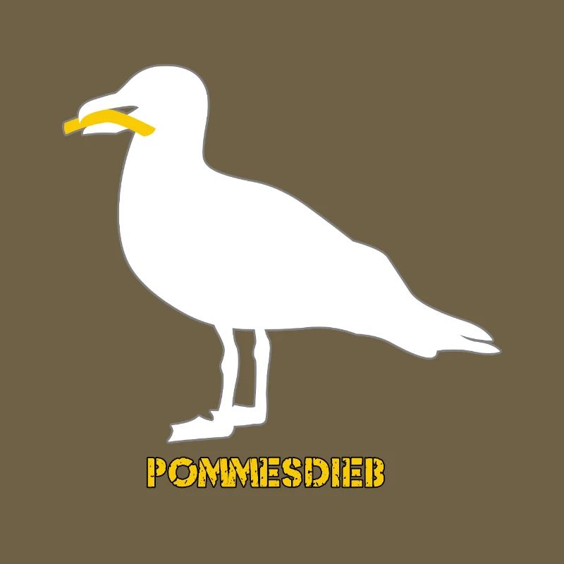 Frites Mouette Voleuse - Blanc