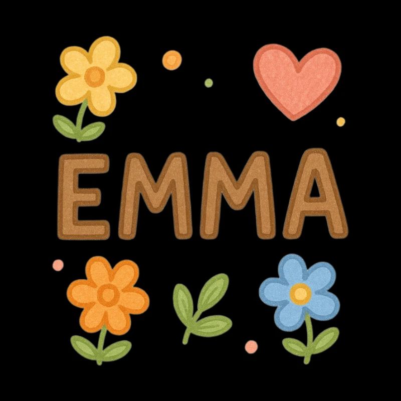 Emma floral with name