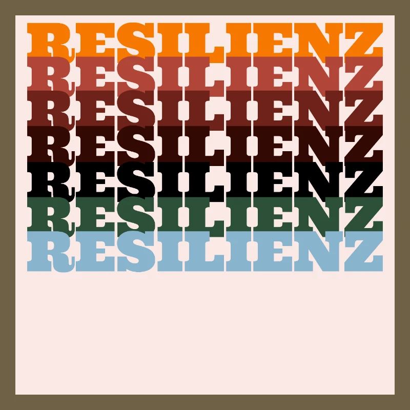 Typographie en impression colorée Resilience