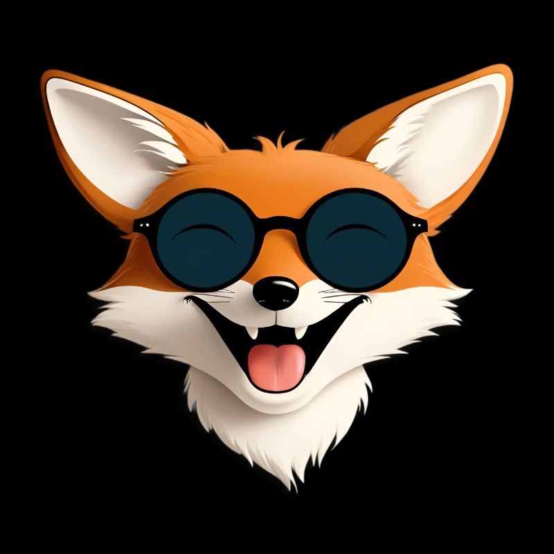 Renard joyeux avec des lunettes de soleil