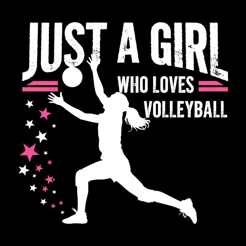 Mädchen liebt Volleyball Zitat