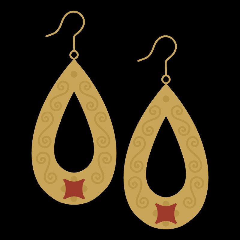 Boucles d’oreilles en or Bohèmes en forme de goutte d’eau