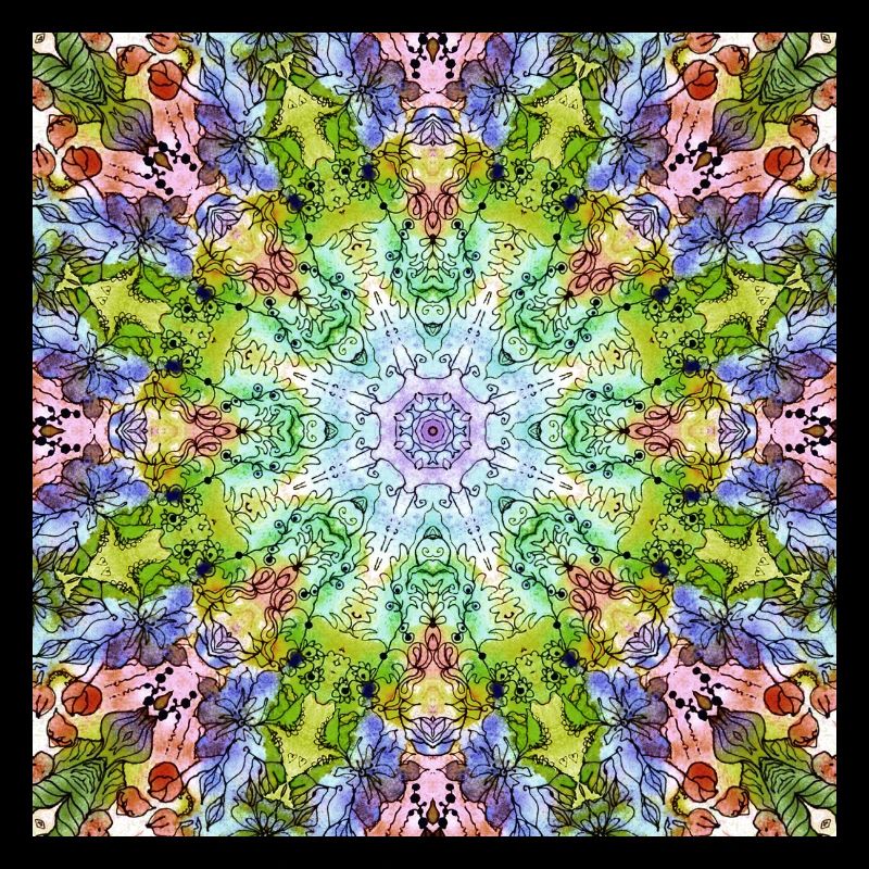 Mandala de Fleurs Kaléidoscope