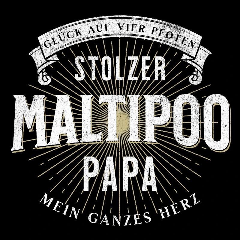 Stolzer Maltipoo Papa Glück auf 4 Pfoten