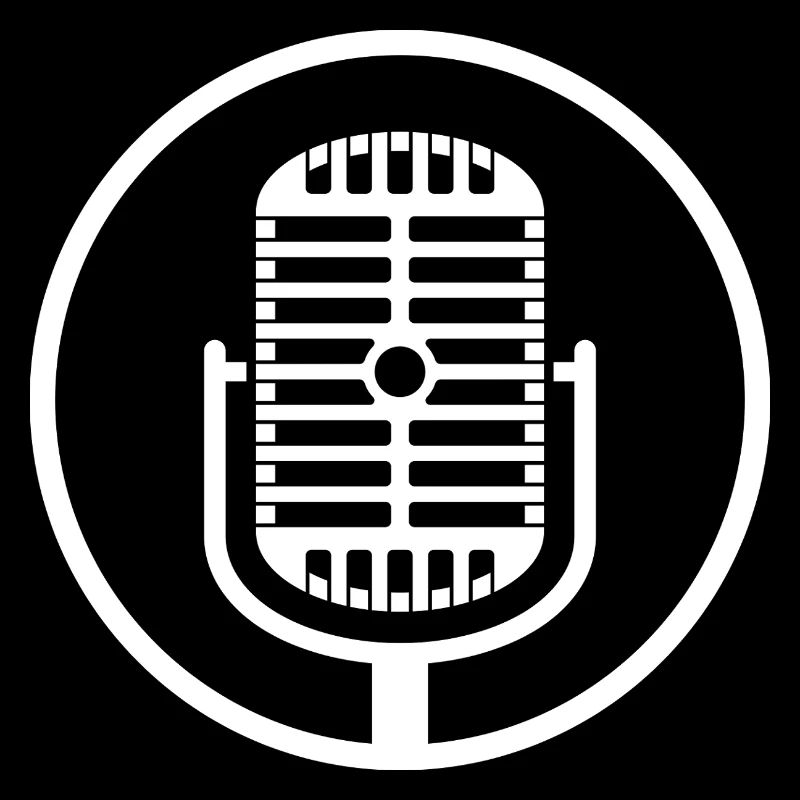 Vintage Microphone Emblem